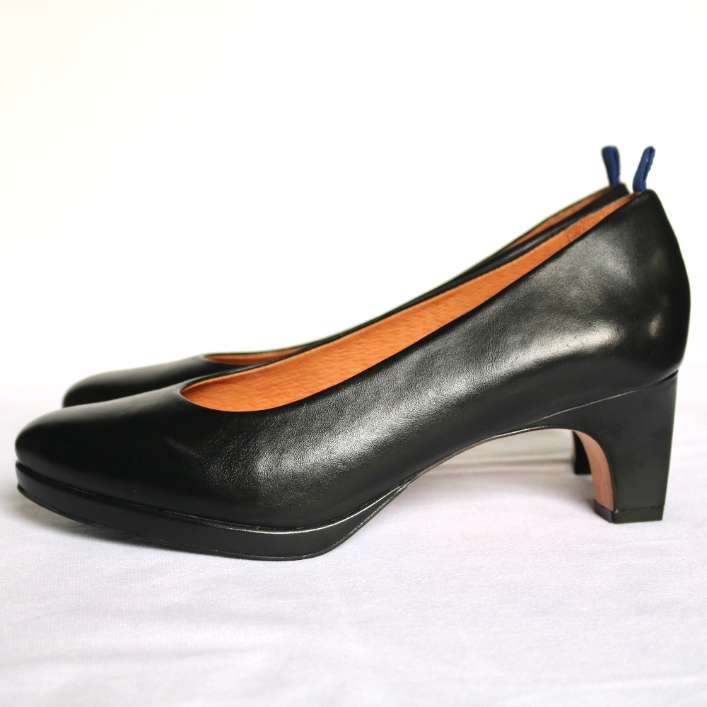 Dr Liza Sneaker Pump Black Leather Heel Women's 5.5 W Brazil - Picture 2 of 8
